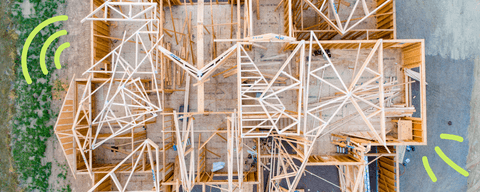 A stylized photo of a construction site.